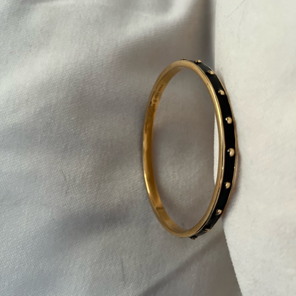 Kate spade black and gold bangle